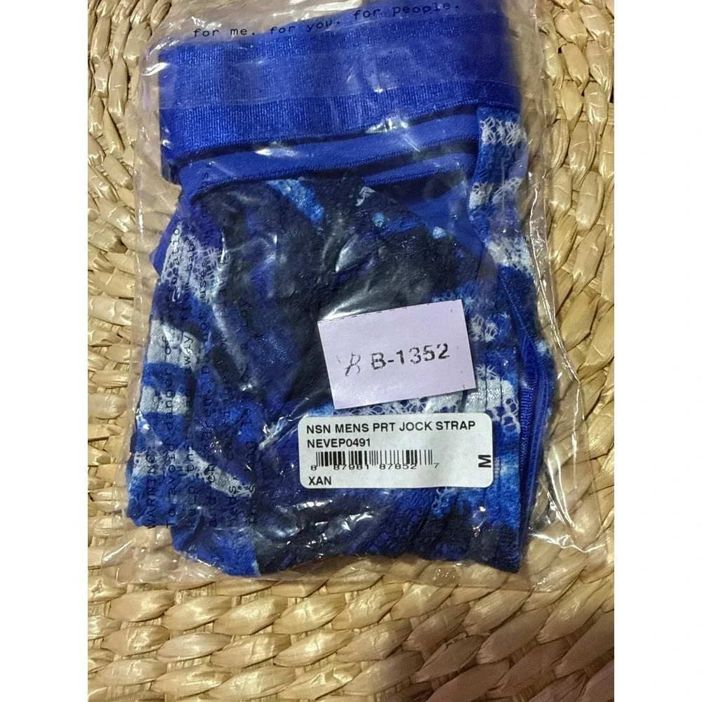 Cosabella Never Say Never Jock Strap Men's Lace Underwear Blue Print size M